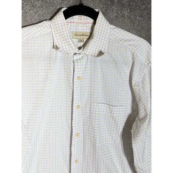 Tommy Bahama Windowpane Long Sleeve Button Up Shirt Mens Size 15.5‎ 34/35 - Picture 6 of 8